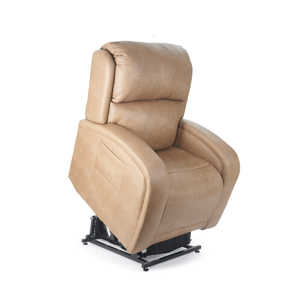 Golden Tech EZ Sleeper Assisted Lift Recliner with Twilight & Power Lumbar - Cream